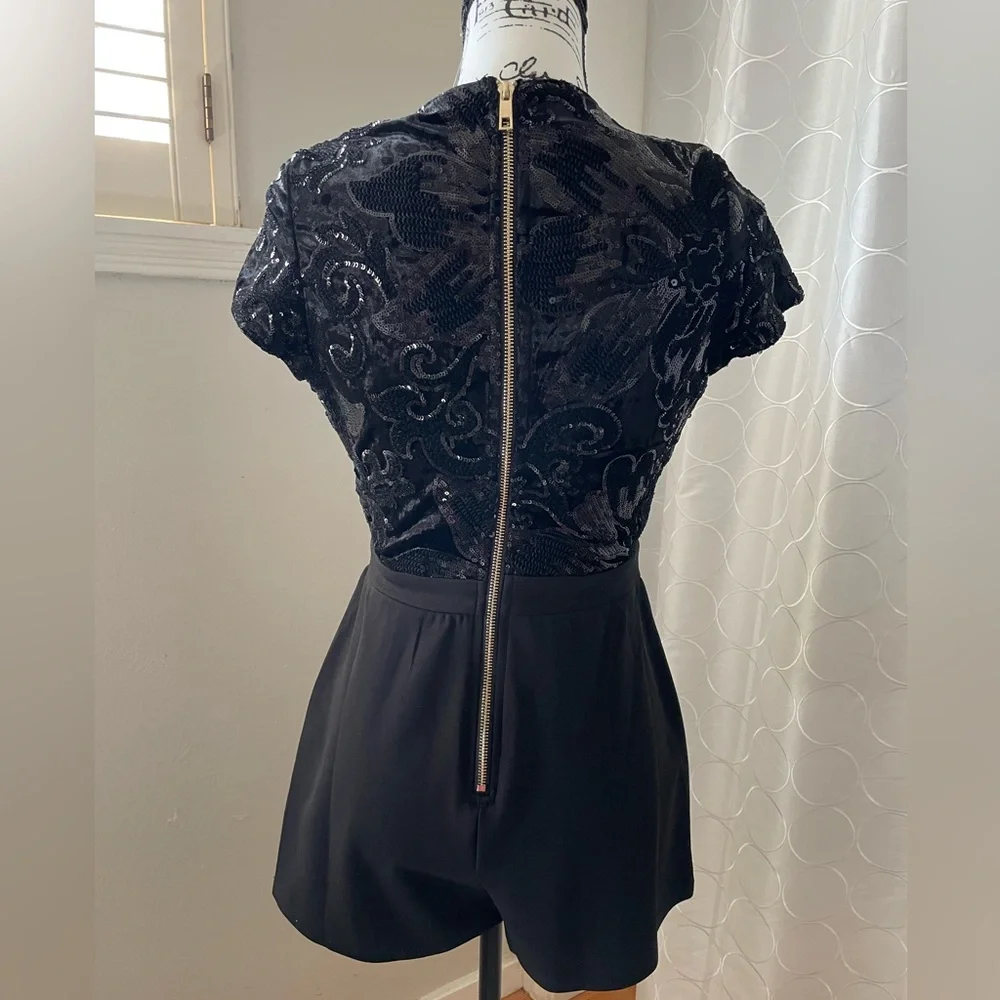 Sequins Black Romper - Picture 2 of 3